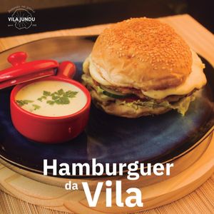 Hambúrguer veganode falafel 🥙   at Vila Jundu in Guaruja