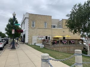 Lots of outdoor seating  at Anna's On The Lake in Kenosha
