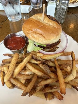 Veggie burgerrs  at Reel Bar in Put-in-bay