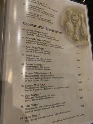 Vegan curry options   at Royal Maharaja in Oppenheim