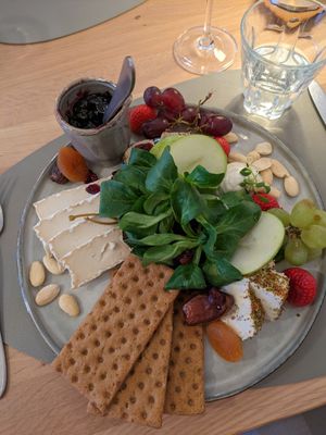 Vegan cheese platter at RUUF in Schaan