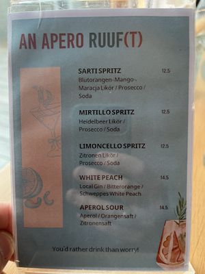 Drink specials  at RUUF in Schaan