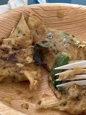 Vegan ravioli  at Waterloo Vegan Market in Cleveland