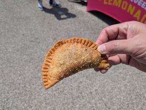 Empanada (beef and veggie) (Vegan Vybez) at Waterloo Vegan Market in Cleveland