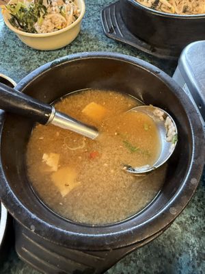 Miso broth with silken tofu   at YooJung SikDang - 유정식당 in Seoul