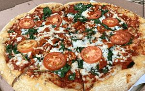 Vegan veggie pizza  at Mellow Mushroom in Hilton Head Island