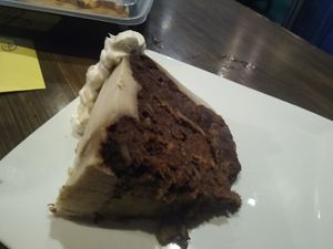 Gluten free vegan carrot cake at Indigo Cafe in Cleveland