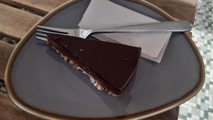 Vegan cake at LanesBrew Coffee Shop in Longford