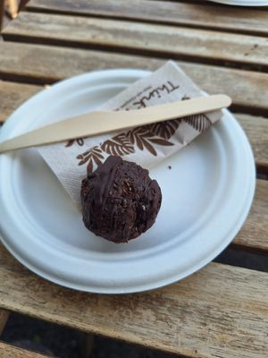 Chocolate protein ball at LanesBrew Coffee Shop in Longford