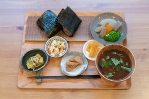 Please enjoy vegan Japanese food too after sauna. at The Vanish in Fukuoka