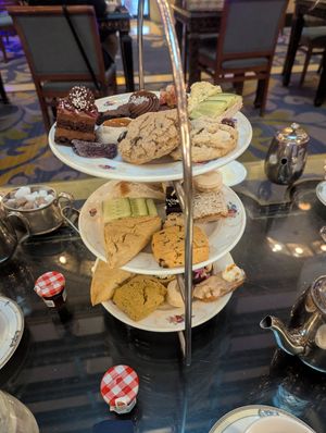 Afternoon Tea with a vegan tier, a gluten-free tier, and a regular tier. at Afternoon Tea in Denver