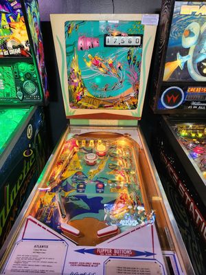 Pinball games at What's Brewing Coffee Roasters in San Antonio