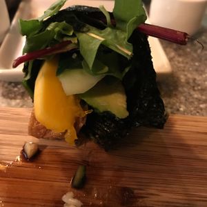 vegan tofu cone at Sushi Rock in Hawi