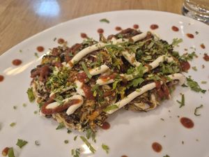 Savoury pancake at Nature's Soul Kitchen in New Delhi
