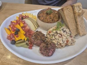 Veg breakfast platter at Nature's Soul Kitchen in New Delhi