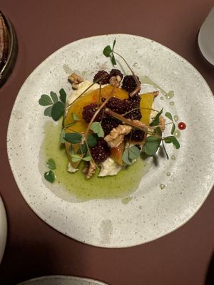 Golden beet salad   at Theo in Copenhagen