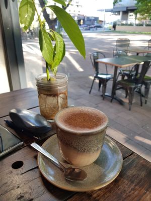 Coffee Chai Latte at Sweet Bones Bakery Cafe in Scullin