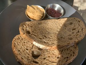 Peanut butt and jam at Sweet Bones Bakery Cafe in Scullin