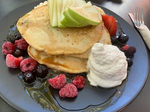 AMAZING pancakes 😃 at Sweet Bones Bakery Cafe in Scullin