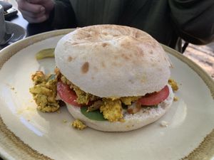 Tofu scramble. So good! at Sweet Bones Bakery Cafe in Scullin