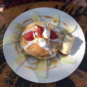 Short stack pancakes  at Sweet Bones Bakery Cafe in Scullin