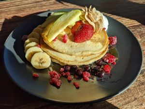 Pancakes at Sweet Bones Bakery Cafe in Scullin