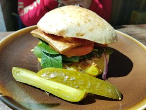 Bacon Cheese Burger at Sweet Bones Bakery Cafe in Scullin
