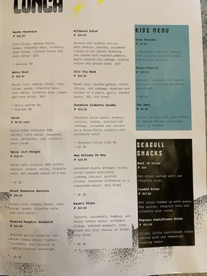 Menu  at Scullin Sweet Bones in Scullin