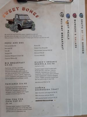 Menu (big breakfast!!!) at Sweet Bones Bakery Cafe in Scullin