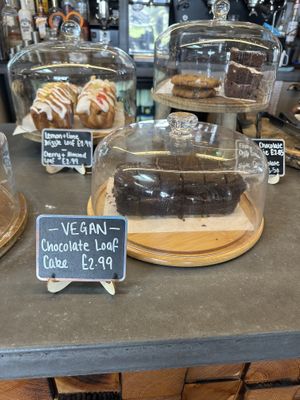 Vegan cake display   at Forage  in Cowbridge