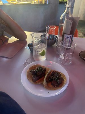 squash tacos with vegan chipotle sauce   at Duro De Matar in Lisbon