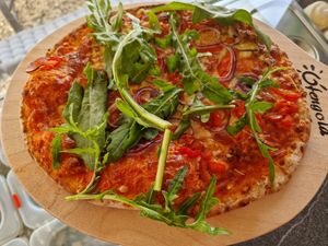 Vegane Pizza Bruscetta at Veggie Perle in Busum