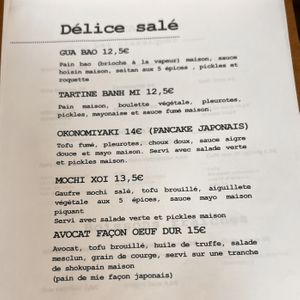 Menu 3  at Meraki in Grenoble