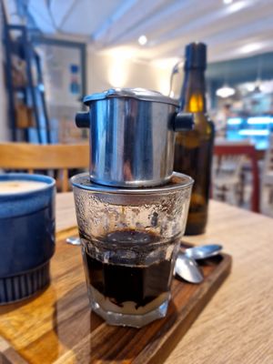 Vietnamese coffee at Meraki in Grenoble