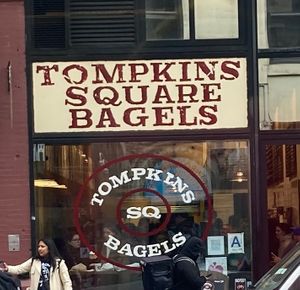 Front at Tompkins Square Bagels in New York City