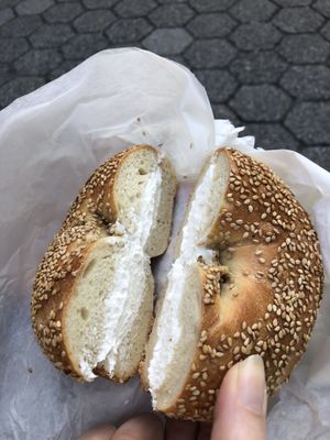   at Tompkins Square Bagels in New York City