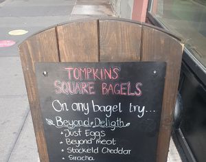 Menu at Tompkins Square Bagels in New York City