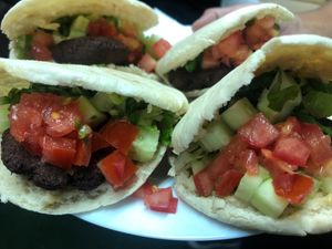 Falafel with tahini sauce at El Taller in Gran Canaria