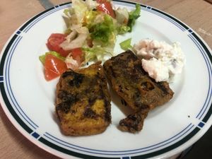 Tofish with tartar sauce at El Taller in Gran Canaria