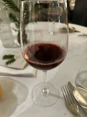 Fifth course drink: berry juice with spices  at Vannu in Breda