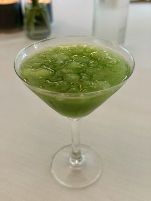 Alcohol free aperitif made with cucumber   at Vannu in Breda