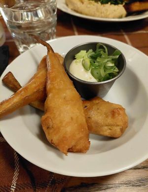 Artichoke fritters. at Rosetta's in Stockholm