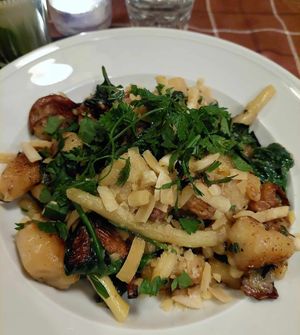 Pumpkin gnocchi. at Rosetta's in Stockholm