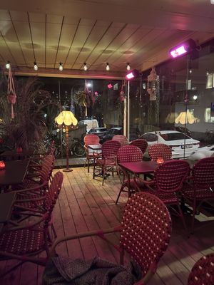 Such a cozy glassed in “outdoor” terrace   at Rosetta's in Stockholm