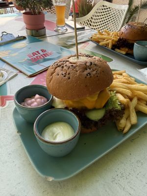 Portobello Burger  at Bootshouse Millstättersee in Dellach