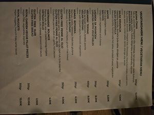 Variety of optiona at Royal Garden Juice Bar in Budva