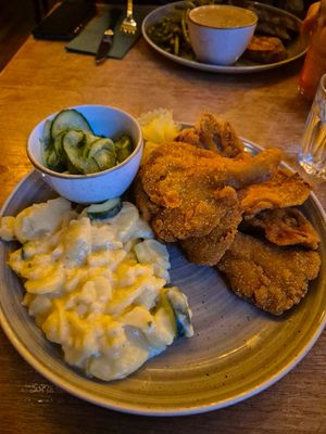Mushroom schnitzel at Schnitzelei Mitte in Berlin