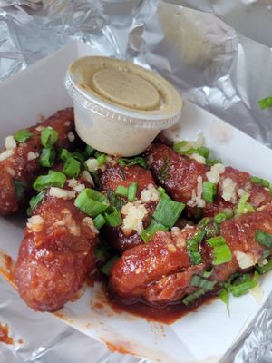 Vegan wings (BBQ) at Noble Pie Parlor Midtown in Reno