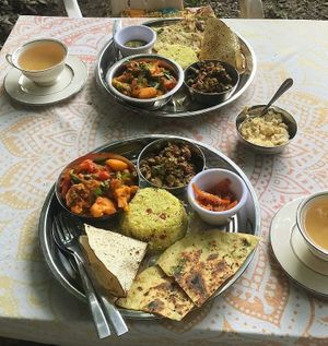 Vegan Thali - super delicious! at Marwari Indian Food in Tepoztlan