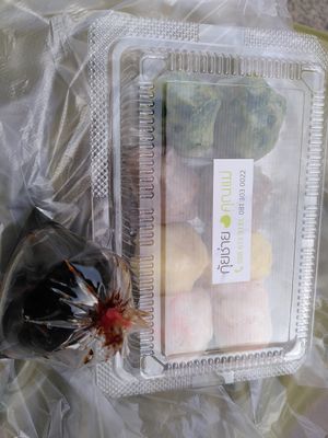 4 different in total 8 dumplings 45 baht at All Vegan Dumplings  in Bangkok